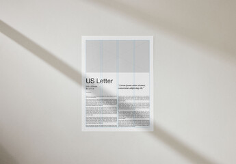 Mockup Of Customizable Us Letter Paper