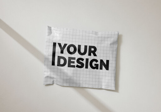 Mockup Of Customizable Horizontal Mailer Bag
