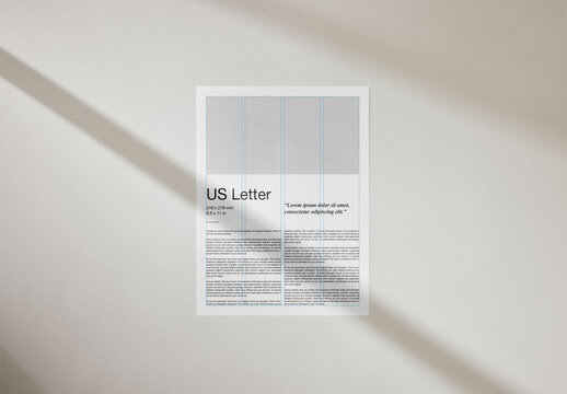Mockup Of Customizable Us Letter Paper