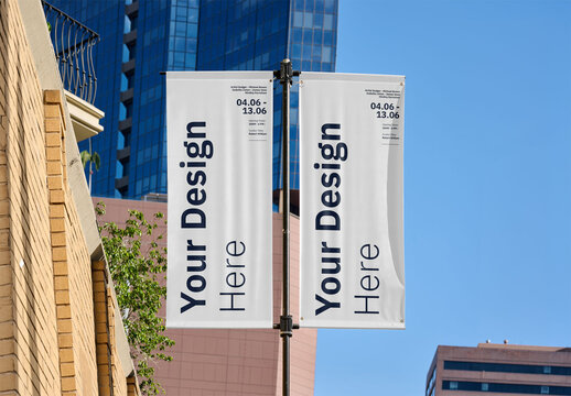 Mockup Of Customizable Banner On Post