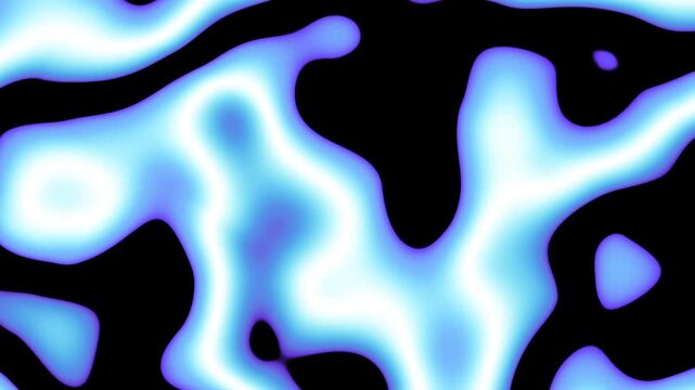 Combining the keywords and existing title zebra animation swirls within a black and light blue abstract organic blob pattern. Loop