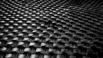 Naklejka premium aerospace. Carbon fiber texture close-up, showcasing intricate woven pattern with metallic sheen. safety posters, maintenance manuals, designed for industrial assembly lines and welding operations.