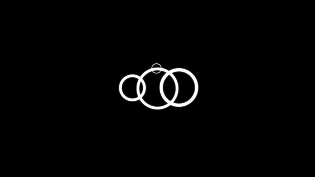 Dynamic concentric ring explosion featuring vibrant circle burst lines on black background unique motion design template for scientific videos and digital media transitions 4k.