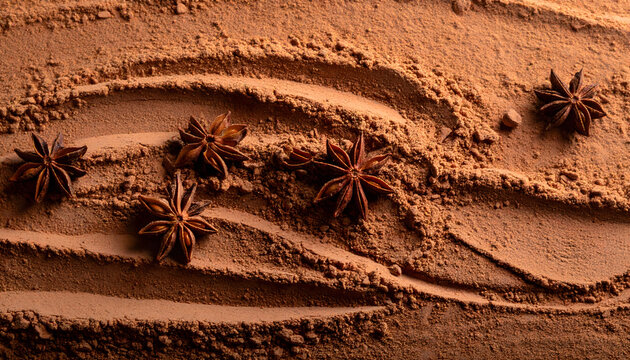 Cocoa powder background with rich natural texture premium baking ingredient food backdrop composition