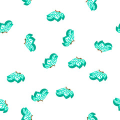 Obraz premium leaf wing isometric seamless pattern. leaf wing sign illustration