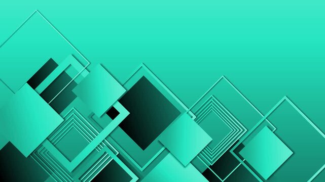 Abstract geometric background with overlapping gradient squares and diamond frames gradient animation