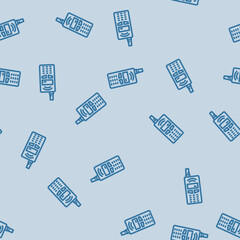 Fototapeta premium early mobile phone network line seamless pattern early mobile phone network thin line illustration