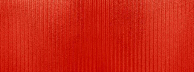 Fototapeta premium Metal roof red scarlet corrugated iron sheet aluminium teal steel background wall panel tile construction siding building line pattern texture seamless architecture plate frame for presentation 