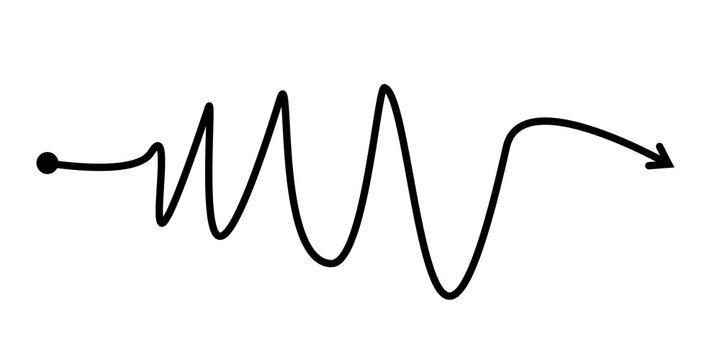 Messy tangled line turning into straight arrow vector illustration for business solution concept