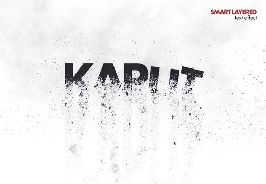 Dispersing text effect