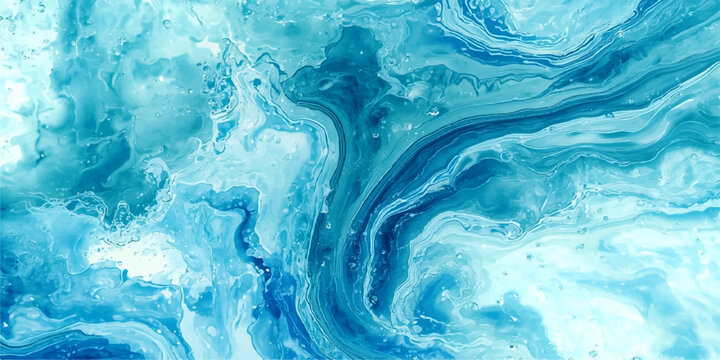 Abstract Blue Marbling Fluid Art Dynamic swirls of oceanic blues and crisp whites intermingle in this fluid art abstract, creating a mesmerizing.