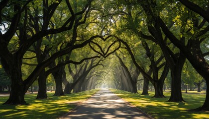 Obraz premium There are many trees that are in the shape of a heart