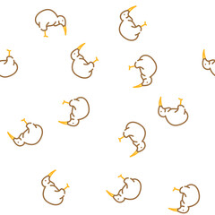Fototapeta premium toucan bird vector seamless pattern toucan bird sign illustration