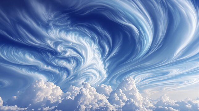 Kelvin-Helmholtz Wave Clouds Rolling Across Sky Like Breaking Ocean Waves - Rare Atmospheric Phenomenon
