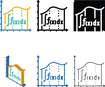 integration math data science color icon vector. integration math data science forms sign. isolated symbol illustration