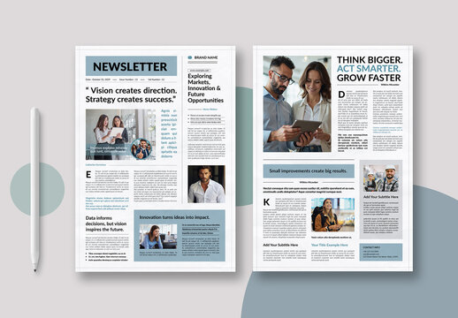 Creative Business Newsletter Design Layout