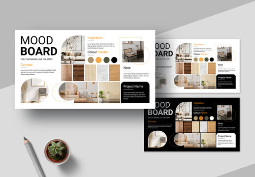 Interior Mood Board Template Laayout