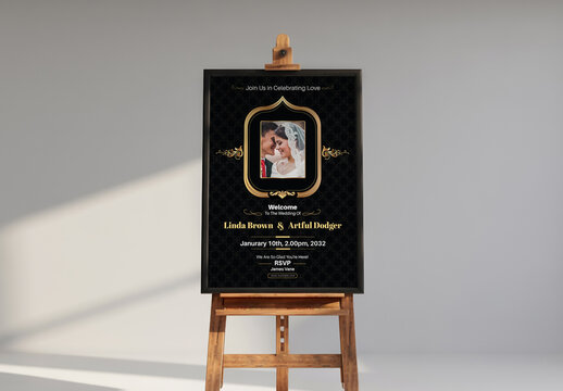Modern Elegant Wedding Welcome Sign Template