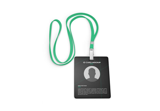 Badge Holder Mockup Realistic Design for Brand Presentation and Marketing