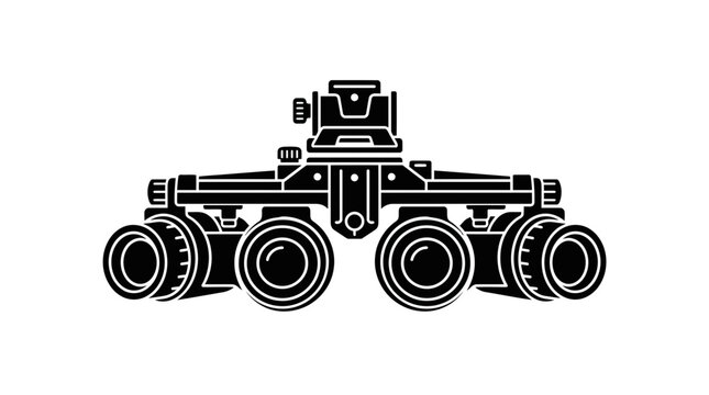 Night Vision Goggles Icon - Black Silhouette