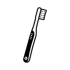 Naklejka premium Manual Toothbrush Outline Icon for Daily Dental Care