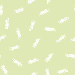 Fototapeta premium chives onion line seamless pattern chives onion thin line illustration