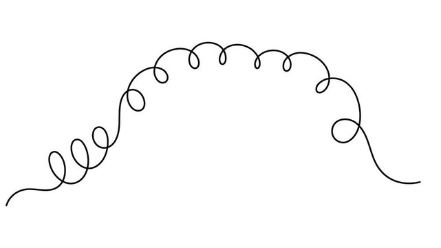 Freedom and endless squiggle continuous one line art single drawing on white background minimalist idea for motion graphics, UI animation, explainer video, branding and digital content animation video