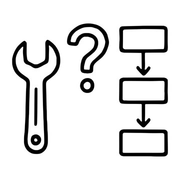 Troubleshooting Steps Doodle Icon