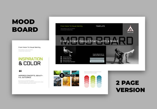 Mood Board Template for Creative Brand Inspiration