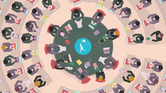 Global Online Community Network Connecting People Around the World Social Media 2D Animation