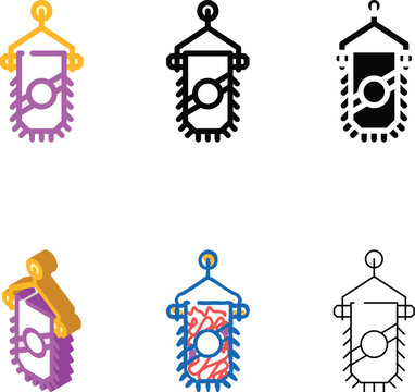 pennant flag start color icon vector. styleset pennant flag start sign. isolated symbol illustration