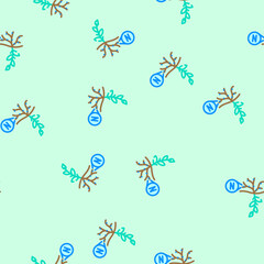 Obraz premium nitrogen fixation environmental vector seamless pattern nitrogen fixation environmental sign illustration