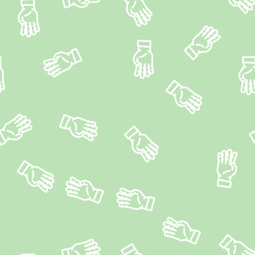 four number hand gesture line seamless pattern four number hand gesture thin line illustration