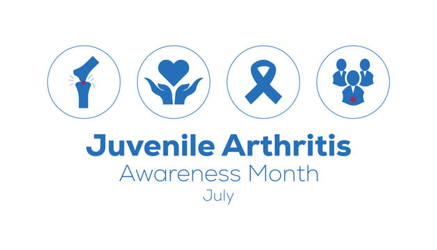 Juvenile Arthritis awareness month is observed every year in July. vector banner, poster, card, background design, it is usually an autoimmune disorder, observed each year during July