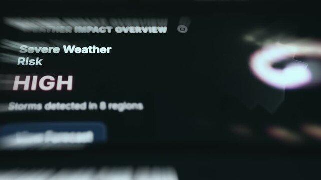 Severe Weather Risk alert set to HIGH