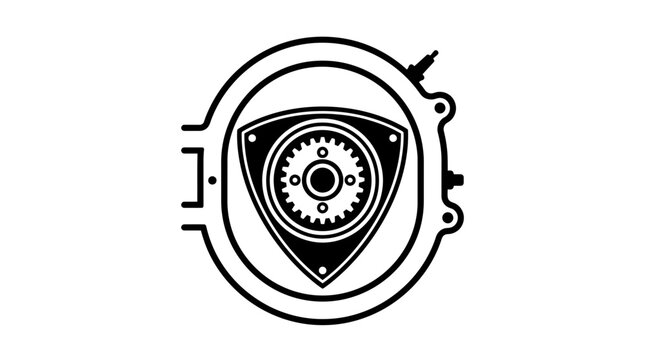 Rotary Engine Icon Vector Illustration
