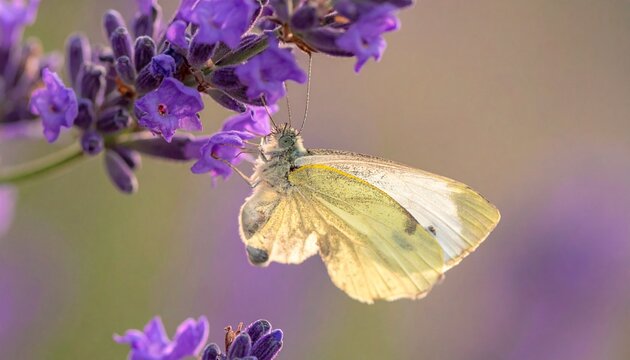 Close up of bumblebee collecting purple flower nectar.