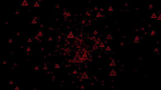 A multitude of outline double triangles looming toward the viewer alpha channel