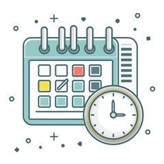 Obraz premium AI Calendar Assistant with Schedule and Time Management Icon