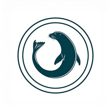Minimalist black and white recycling symbol icon design.