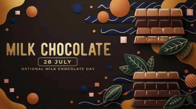 Milk chocolate national day celebration design