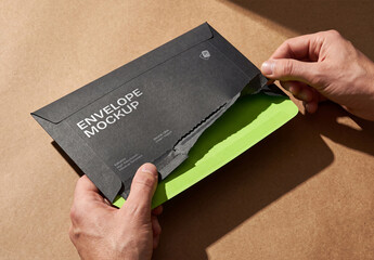 Envelope Mockup With Hands
