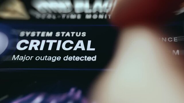Critical power grid outage detected