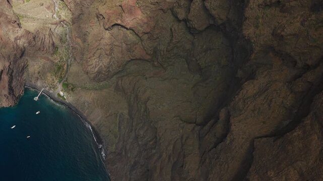 Top-down aerial of Masca beach