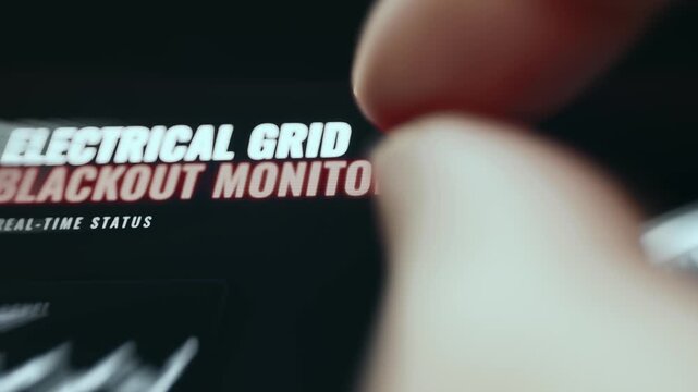 Electrical grid blackout monitoring dashboard