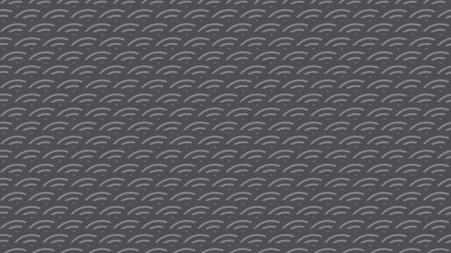 Gray japanese seigaiha wave pattern scrolling slowly, traditional seamless loop background