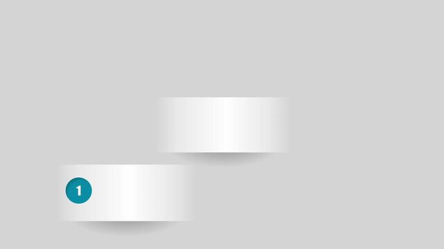 animated video of business plan infographic 3, 4 and 5 steps template, rectangle shape for strategic planning, business presentations and reports