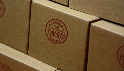Obraz premium Toronto arrived stamp and stamping