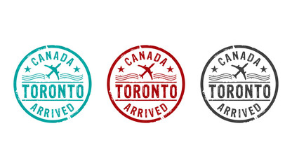 Obraz premium Toronto arrived stamp and stamping