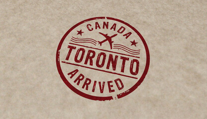 Obraz premium Toronto arrived stamp and stamping